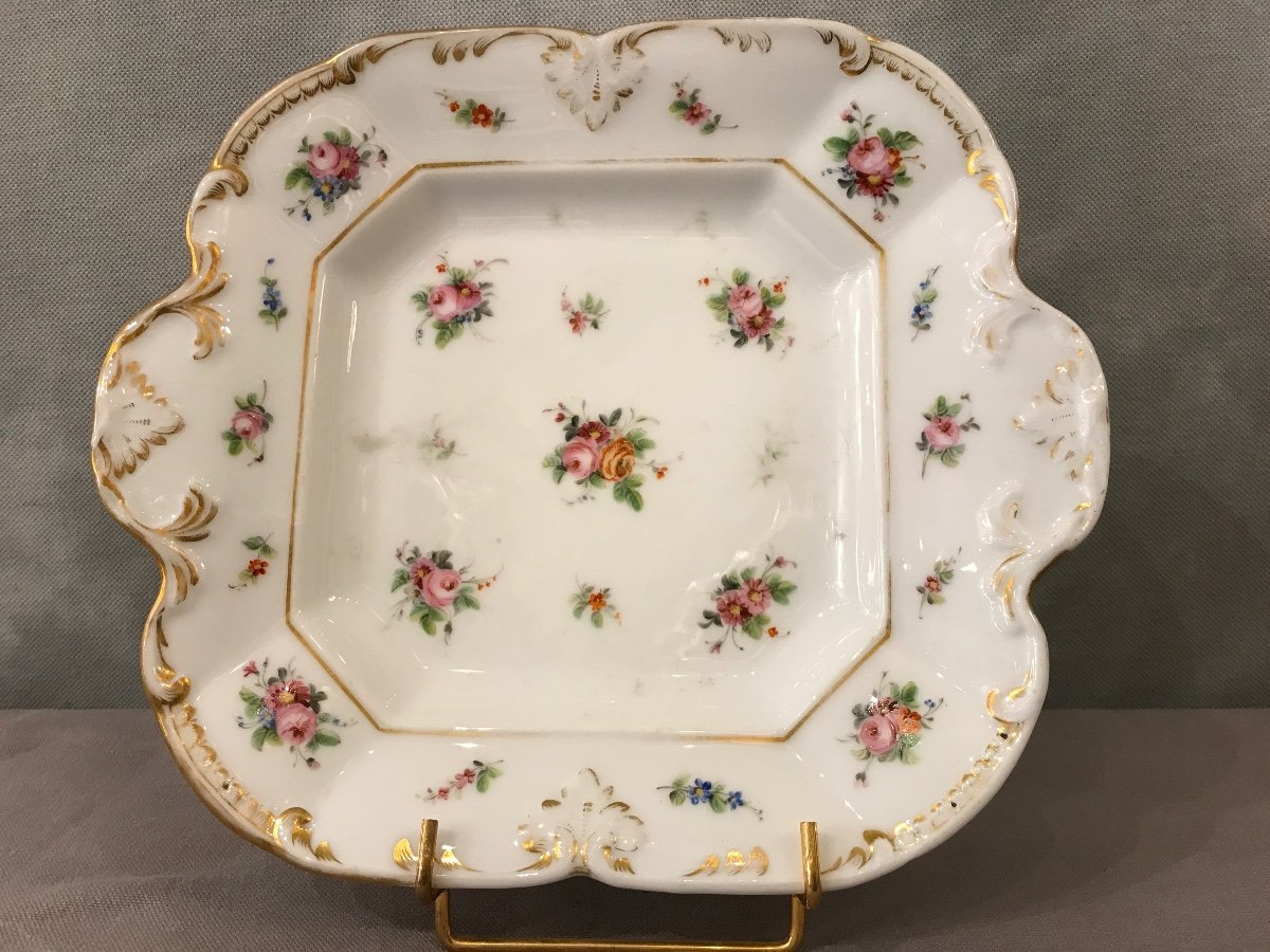 19th Century Old Paris Porcelain Cake Dish 