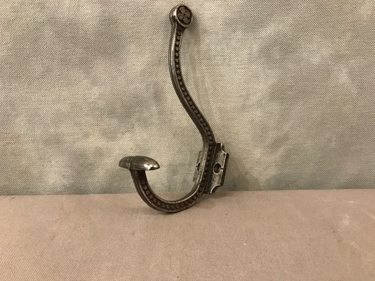 19th Century Polished Cast Iron Coat Rack 