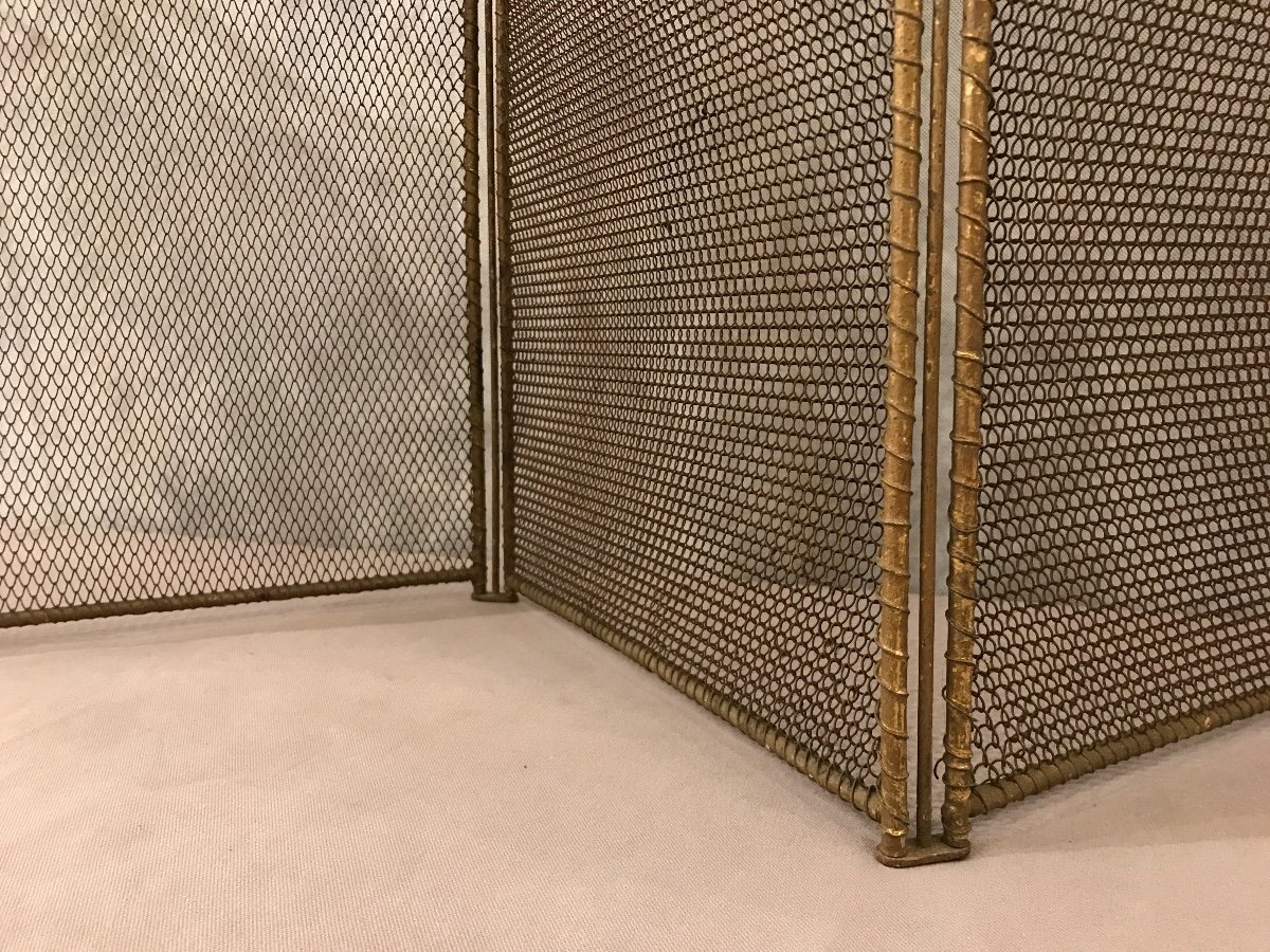 Antique Iron Fireplace Screen From The 19th Century -photo-3