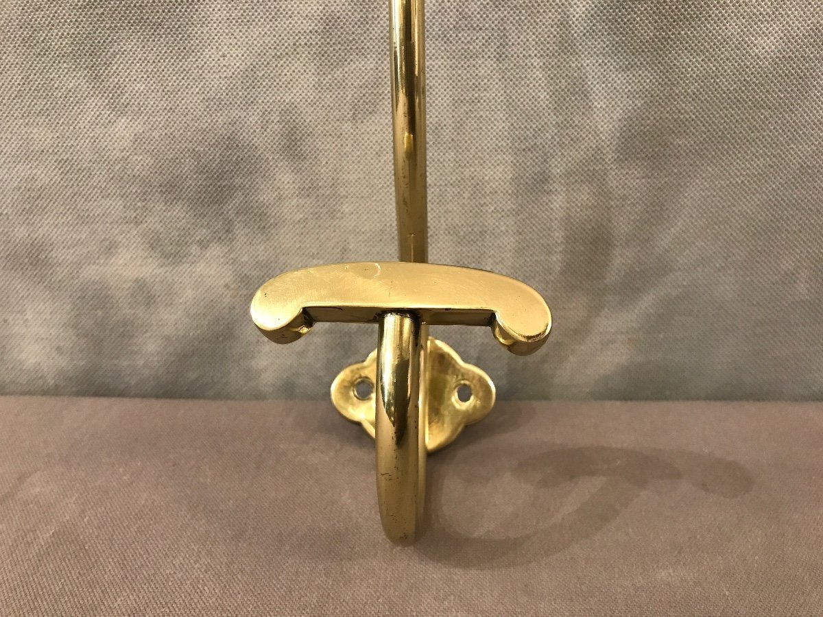 Robust 19th Century Brass Coat Rack -photo-4