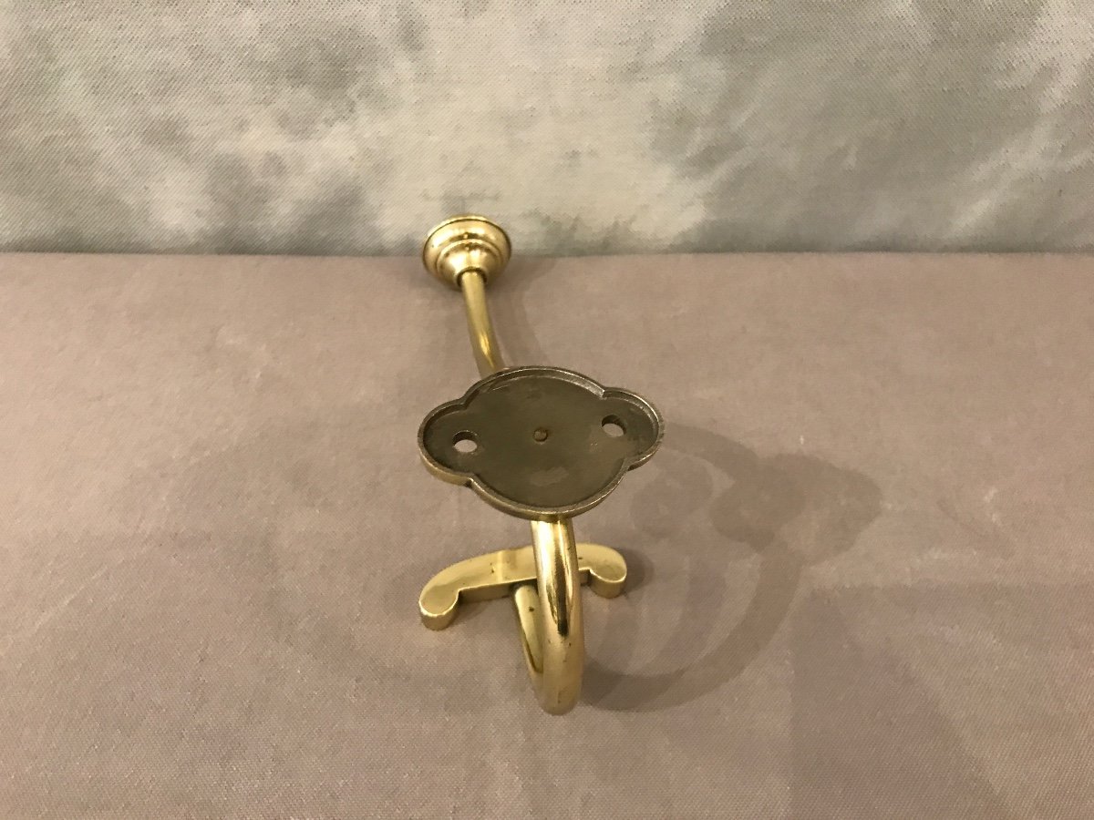 Robust 19th Century Brass Coat Rack -photo-1