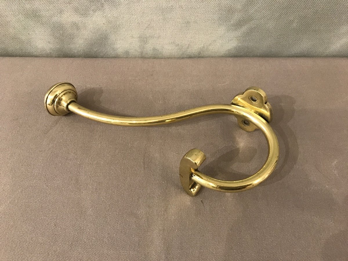 Robust 19th Century Brass Coat Rack -photo-2