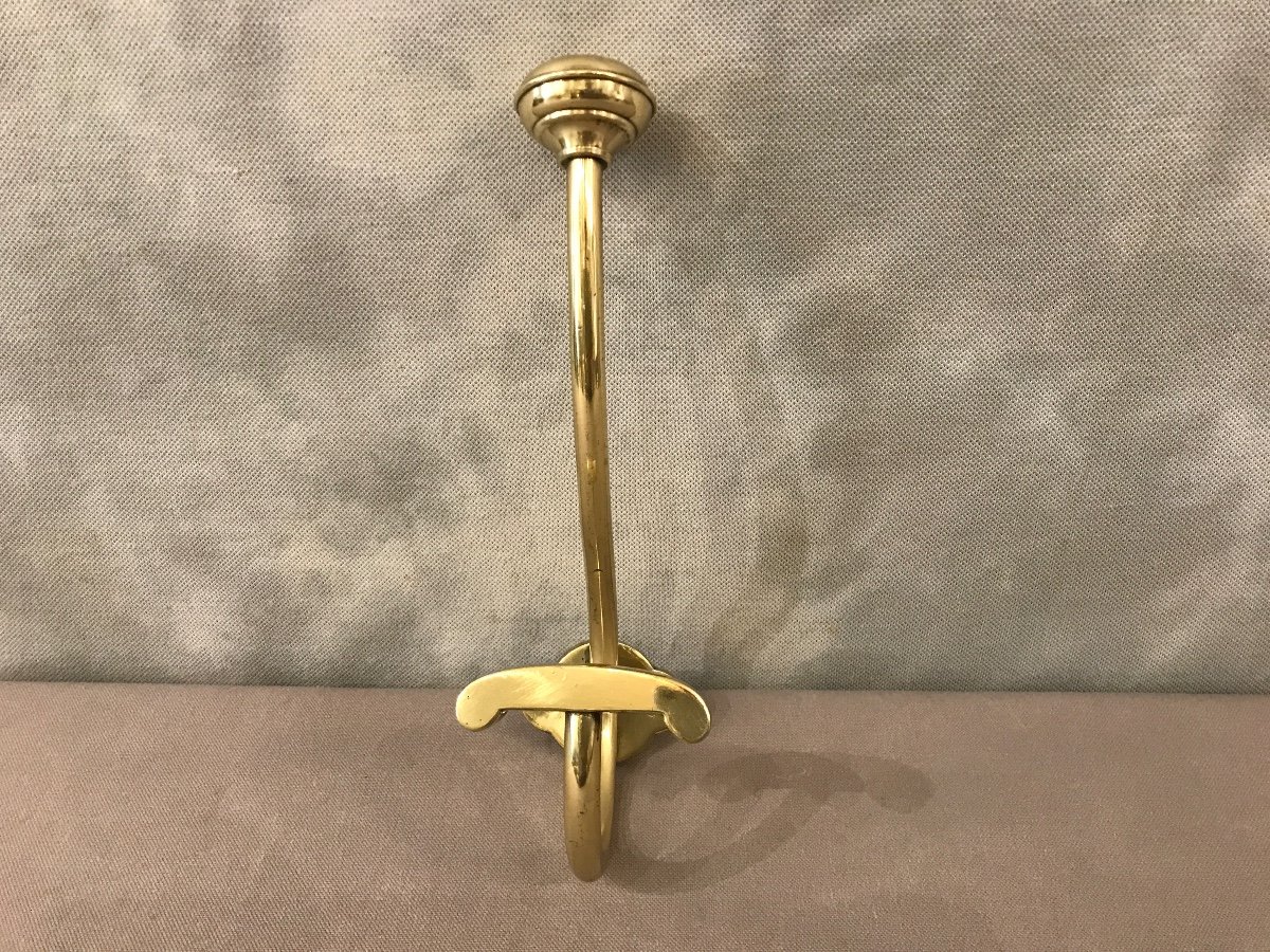 Robust 19th Century Brass Coat Rack 