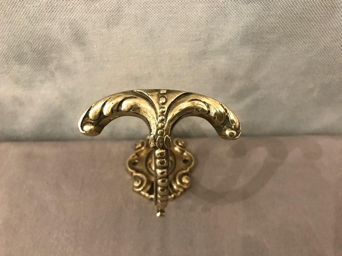 19th Century Louis XVI Style Bronze Coat Hooks -photo-4