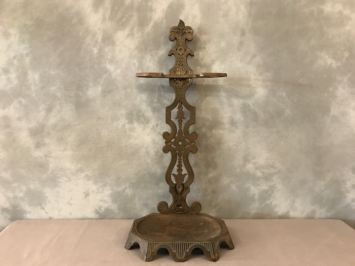 19th Century Grey Cast Iron Fireplace Servant -photo-2