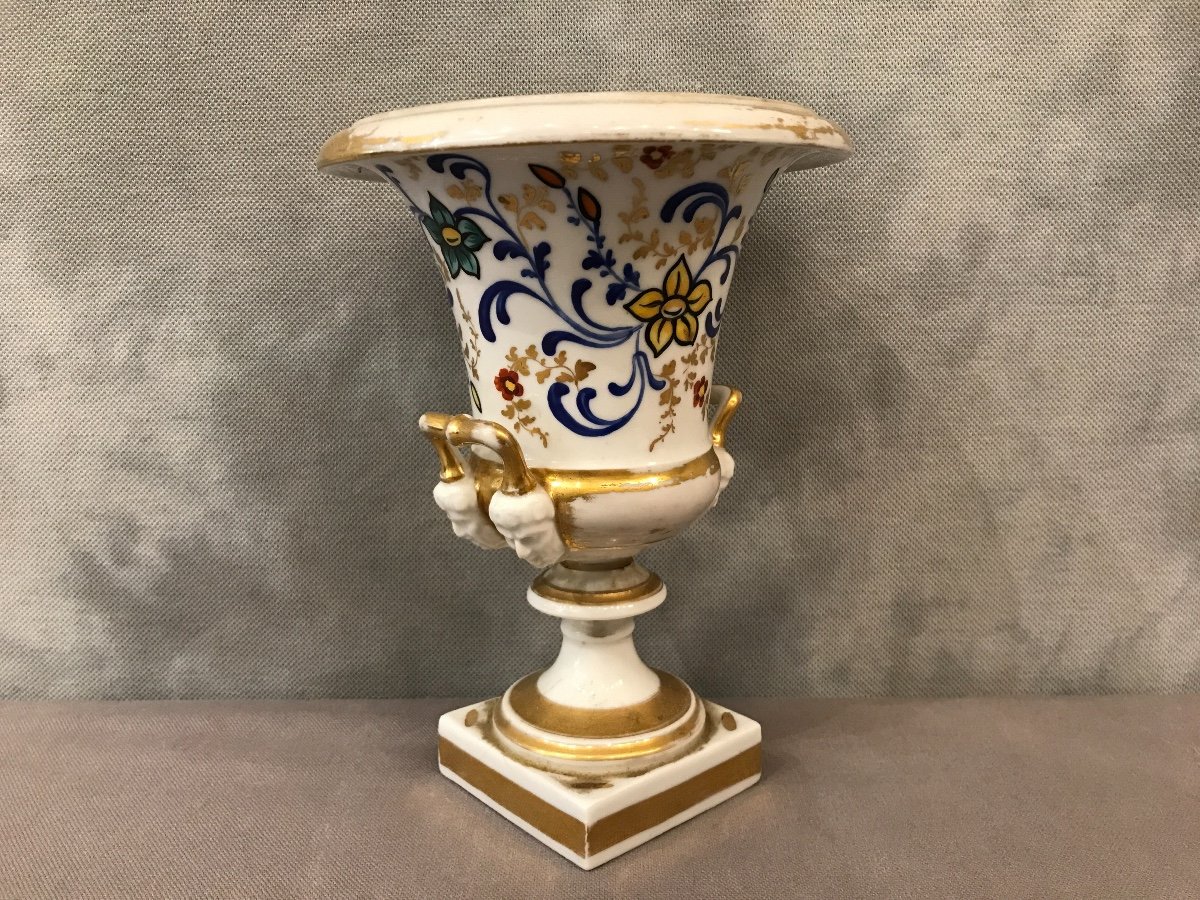 Vase Medicis En Porcelaine De Vieux Paris 19ème-photo-3