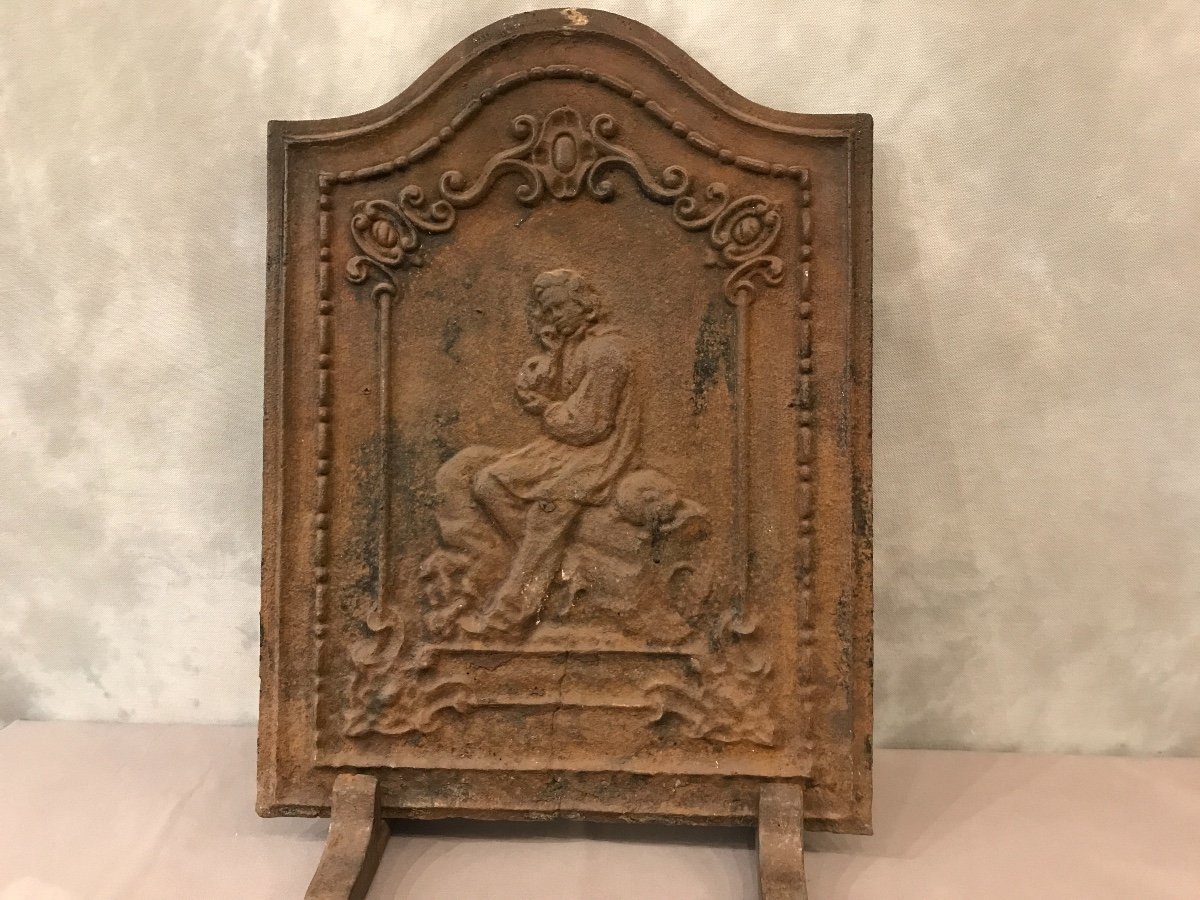 Plaque De Cheminée En Fonte d'époque 18ème