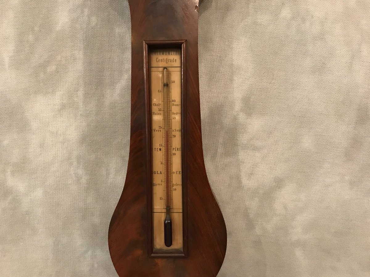 Barometer Mahogany Period Restoration 19th-photo-3