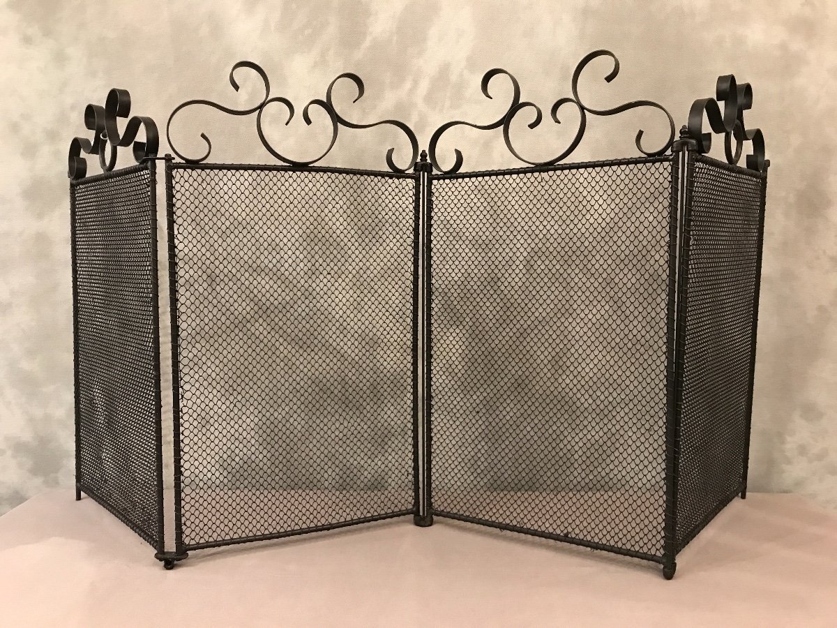 19th Iron Fireplace Screen