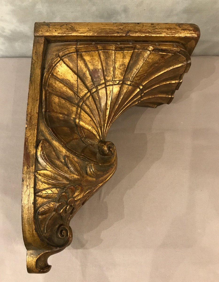 19th Century Golden Wood Wall Console-photo-2