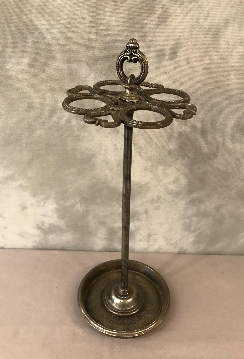 19th Century Round Cast Iron Umbrella Holder-photo-2