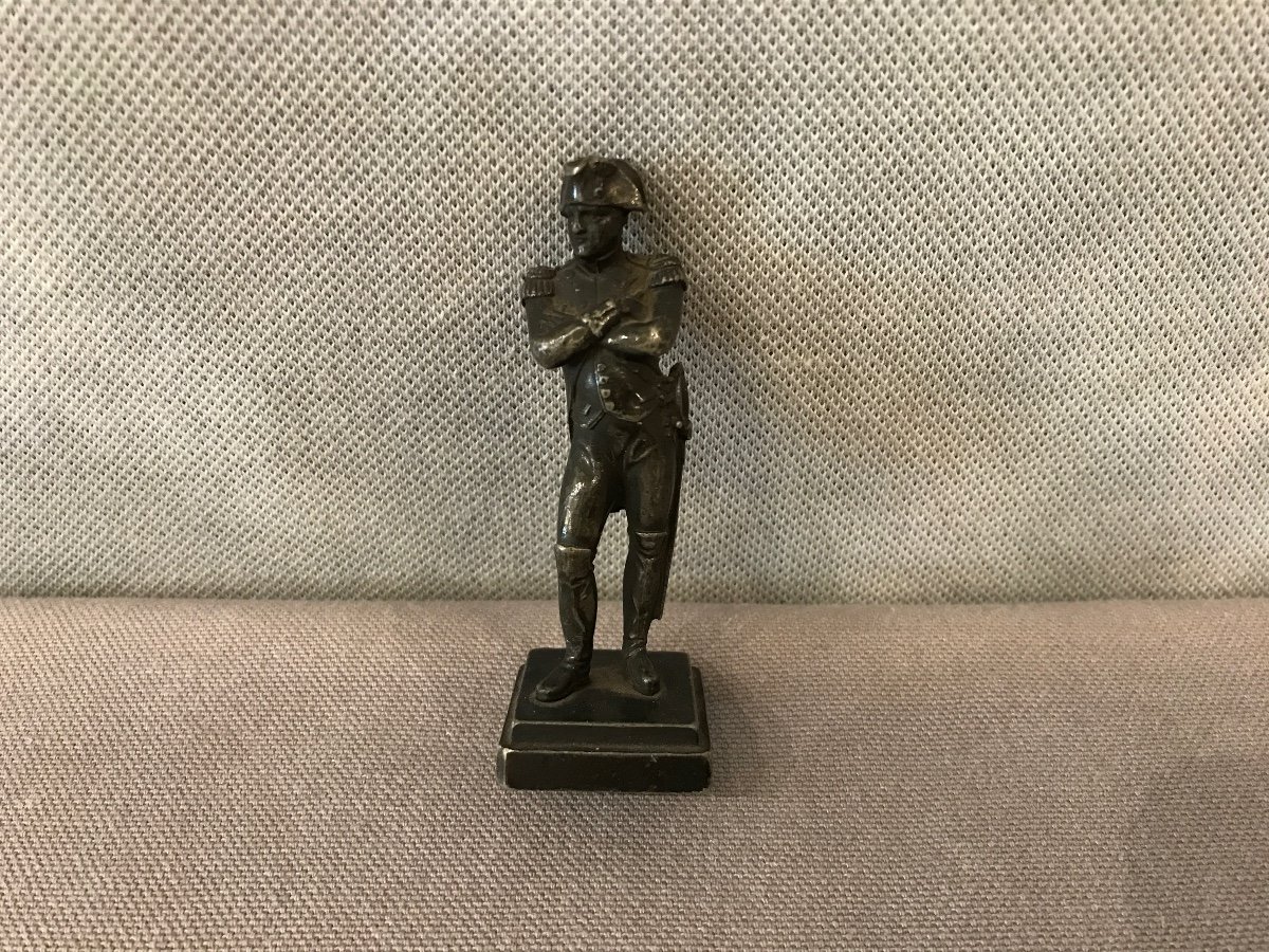 Miniature De Napoléon En Bronze Argenté D’époque Fin XIXème 