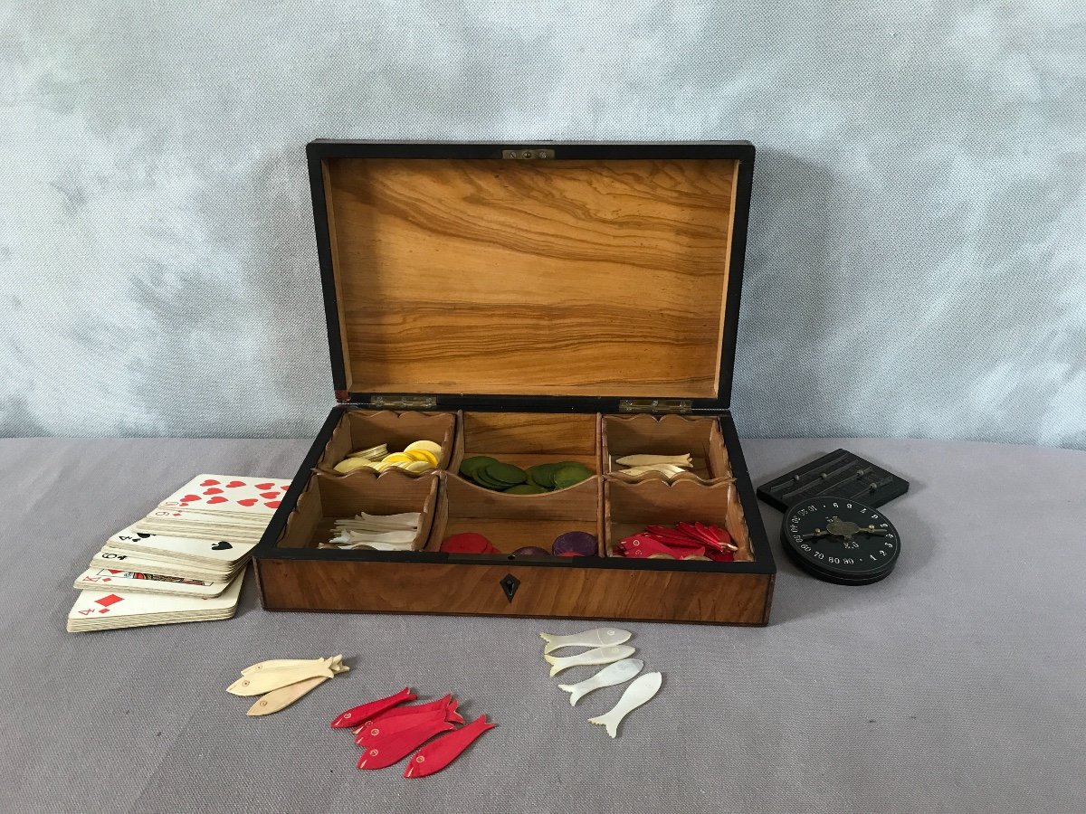 19th Century Marquetry Game Box