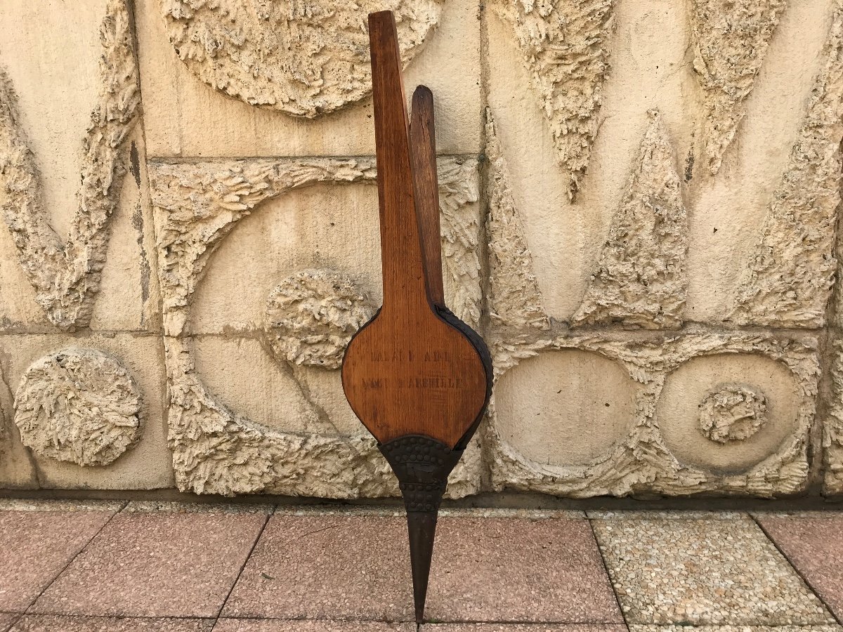 Soufflet de cheminée ancien en bois rustique d'époque 18 ème-fr