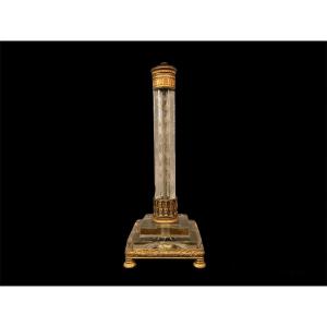 19th Century Crystal And Gilt Bronze Lamp Base