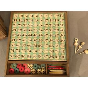 Old Dolphin Lotto Game From The 18th Century With 9 Trays