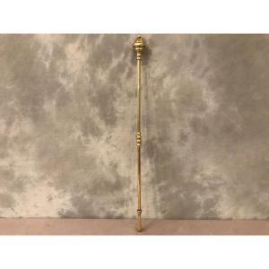 Beautiful 19th Century Brass Poker Height 71 Cm