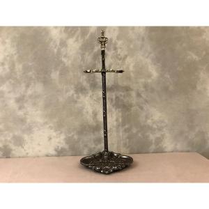 Antique Cast Iron And Bronze Fireplace Servant From The 19th Century 