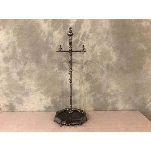 Old 19th Century Iron Fireplace Servant, Umbrella Holder 