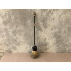 Small Old Chimney Broom In Black Iron From The 19th Century 