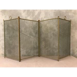 Old 19th Century Fireplace Fire Screen Height 60 Cm 
