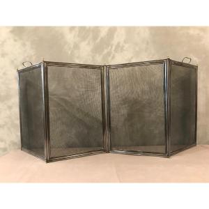 Old Iron Fireplace Fire Screen From The 19th Century 