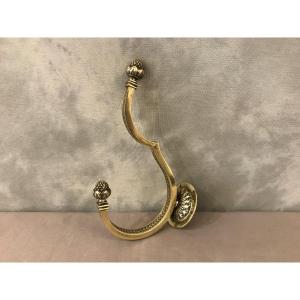 Large Coat Rack, Louis XVI Style Bronze Hook, 19th Century