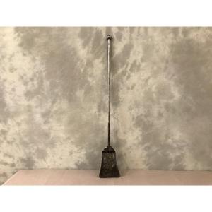 Large 18th Century Polished Wrought Iron Fireplace Shovel 