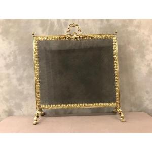 Fireplace Screen Antique Brass Fireplace Screen 19th Century 