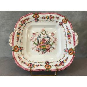 Plat à Gâteaux En Porcelaine De Cauldon 19ème