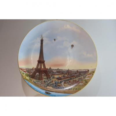 Grand Plat Porcelaine De l'Exposition Universelle De 1900