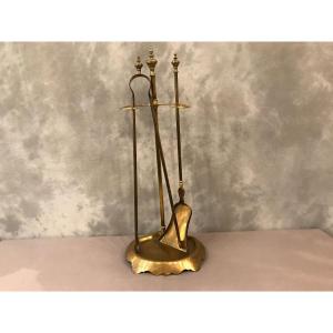 19th Century Brass Fireplace Servant