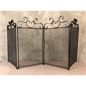 19th Iron Fireplace Screen