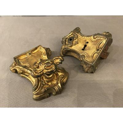 19th Century Gilt Bronze Double Lock