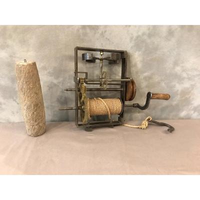 18th Century Iron And Brass Spindle Turner 