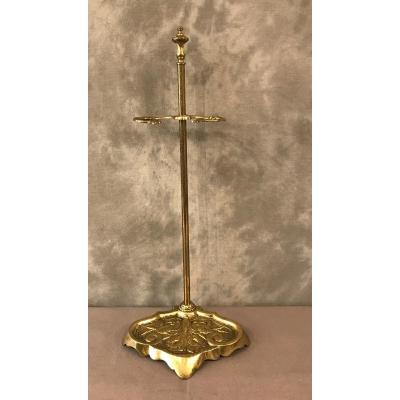 Antique Fireplace Servant In Brass And Bronze From The 19th Louis XVI Napoleon III