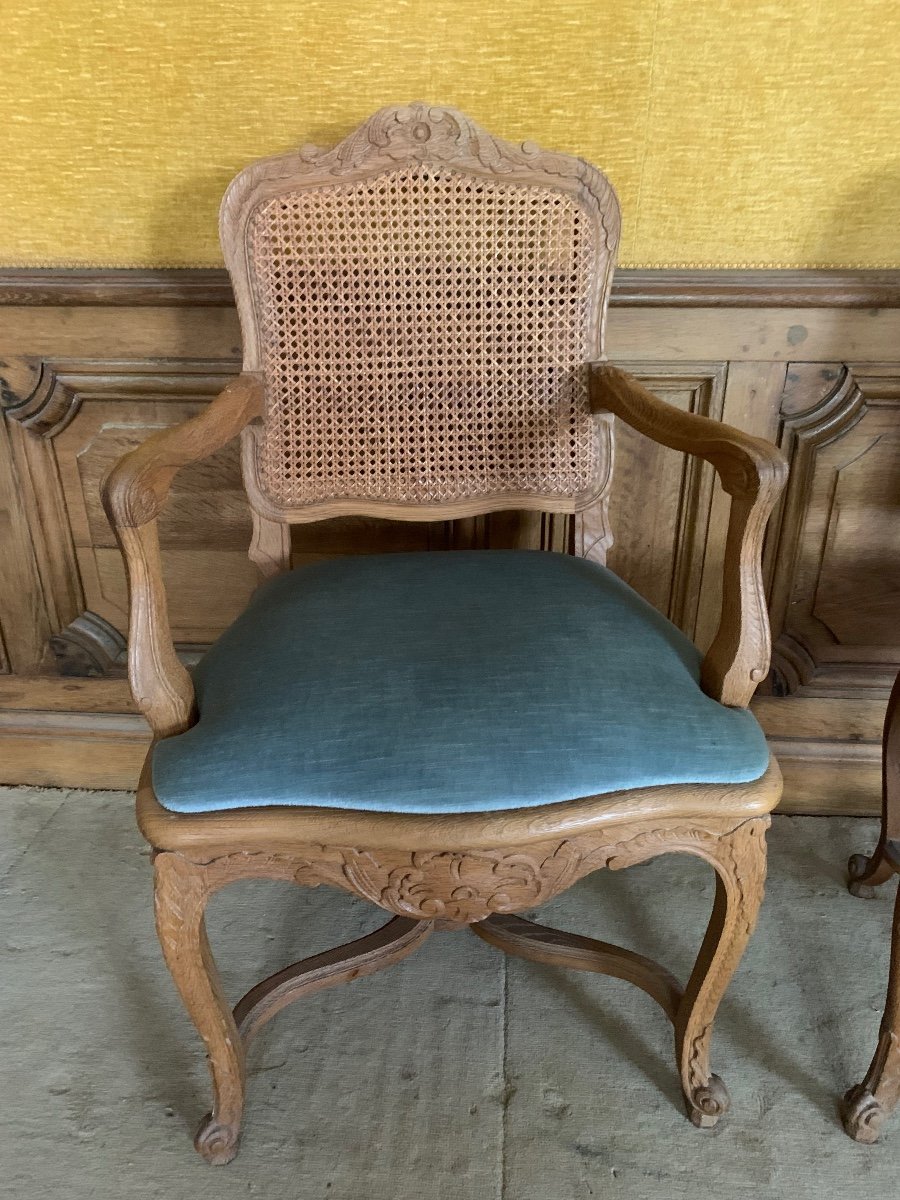 Fauteuil Et Chaise De Style Louis XV -photo-4