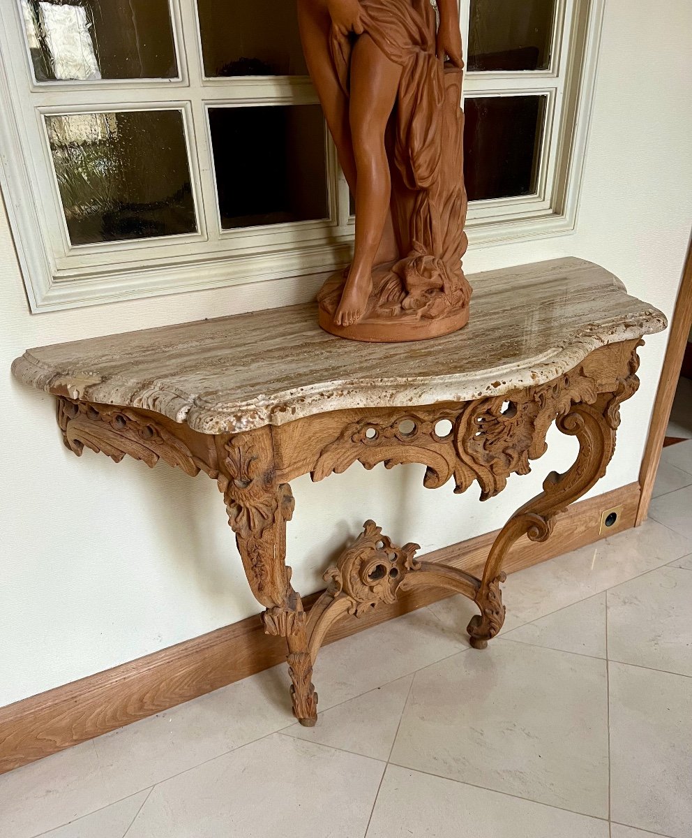 Louis XV Oak Console-photo-3