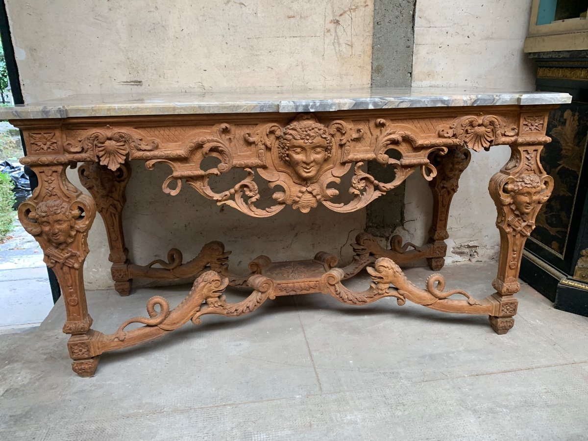 Large Regency Oak Console-photo-6