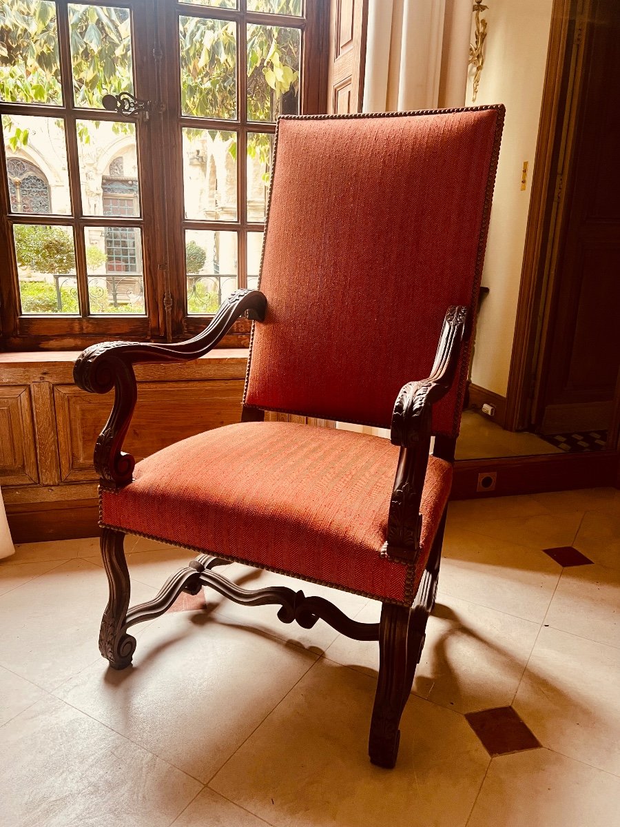 Louis XIV Period Armchairs Walnut-photo-2