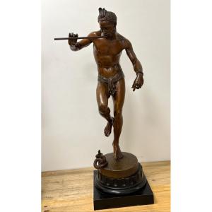 French Bronze A Snake Charmer, Signed Charles Arthur Bourgeois