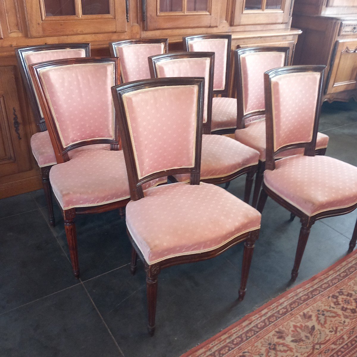 Suite Of 8 Louis XVI Style Chairs-photo-7