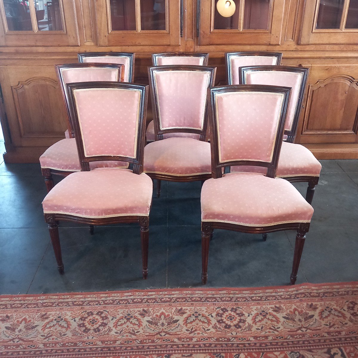 Suite Of 8 Louis XVI Style Chairs-photo-8