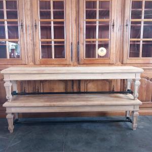 Pair Of 19th Century Solid Oak Benches 