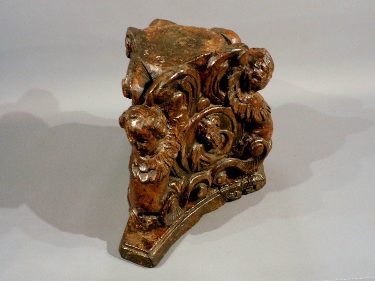 Wooden Sculpture From The 17th - 17th Century Haute Epoque-photo-2