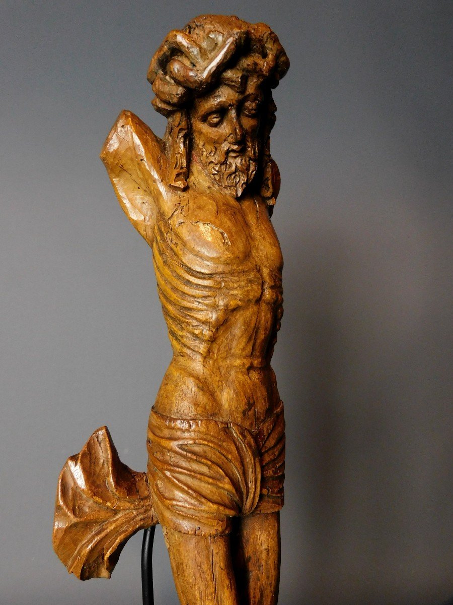 Wooden Christ - 16th  Century Haute Epoque-photo-4