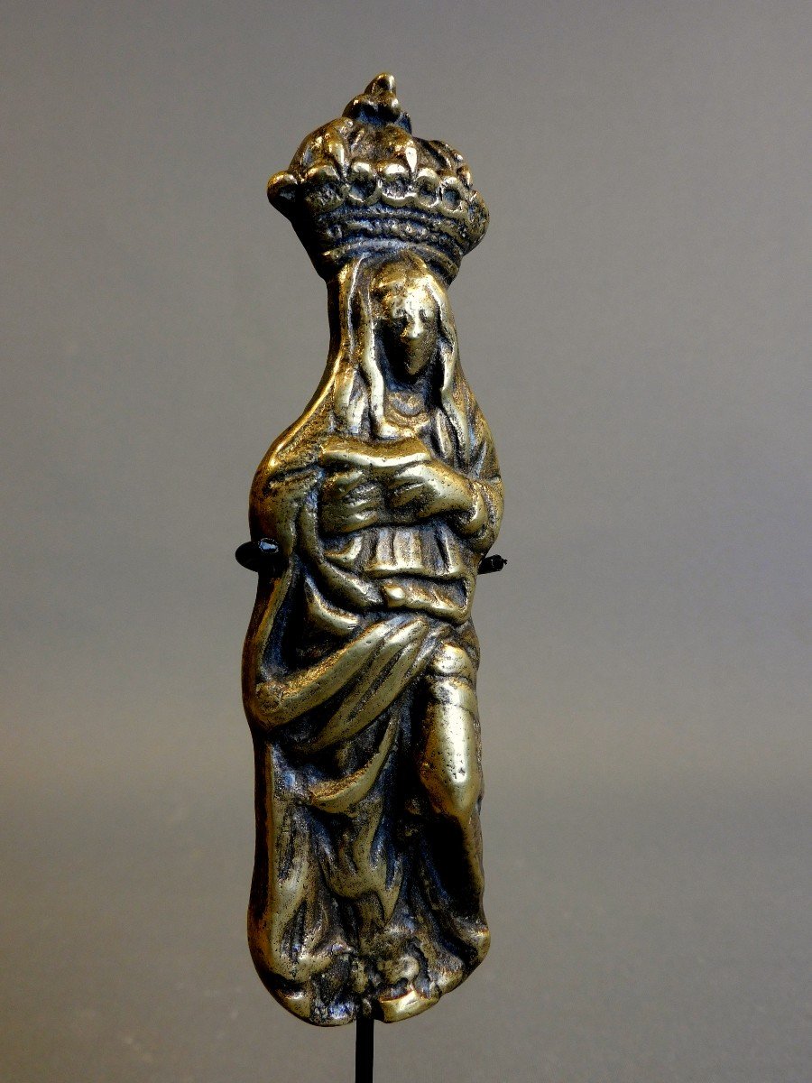 19th Century Bronze  Virgin Mary-photo-2