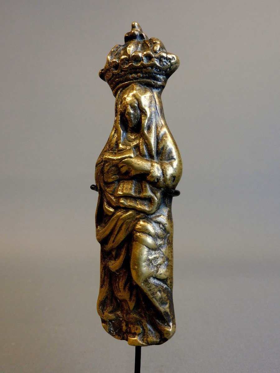 19th Century Bronze  Virgin Mary-photo-3