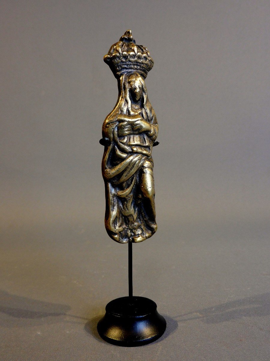 19th Century Bronze  Virgin Mary-photo-2