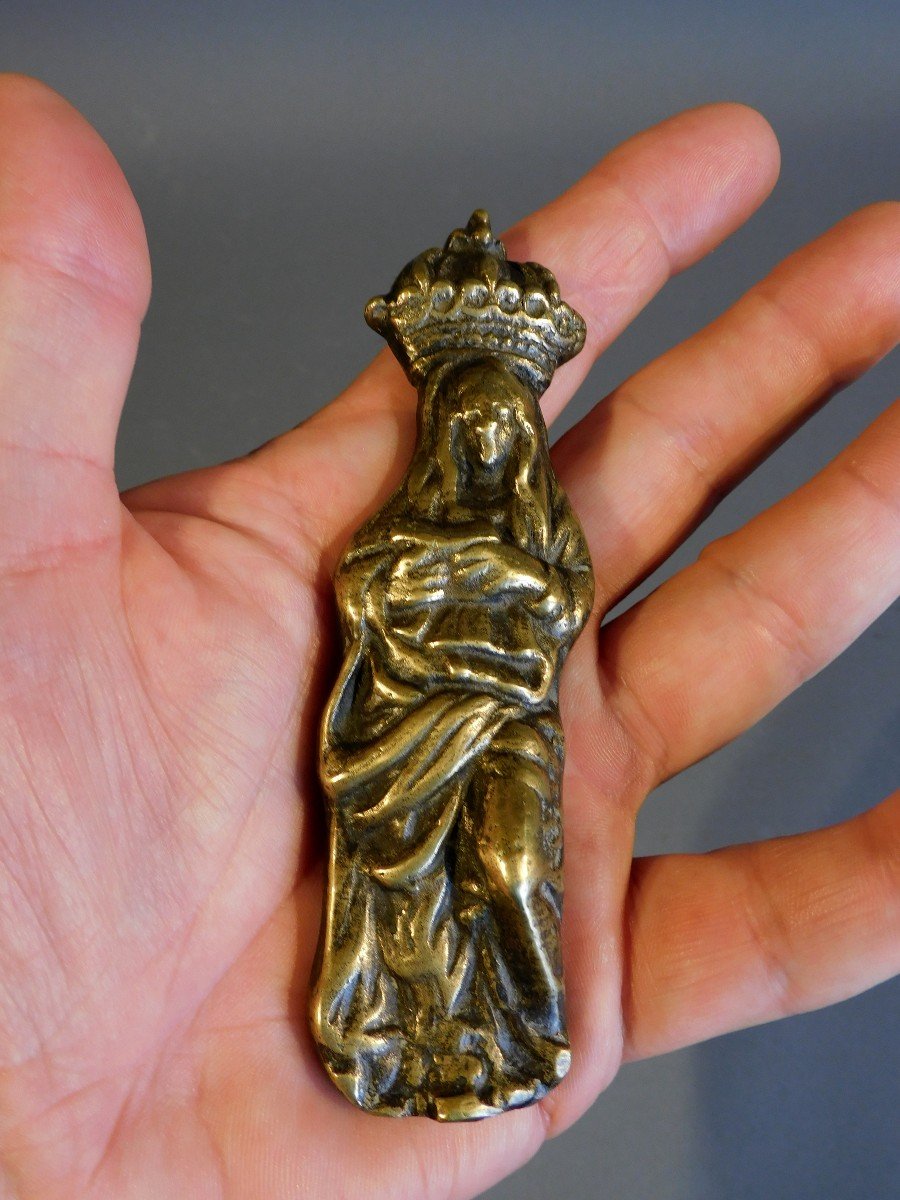 19th Century Bronze  Virgin Mary-photo-5